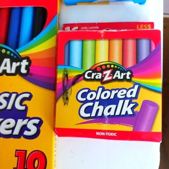 Rose Art Metal Vintage Art Carrier+ Washable Markers+Crayons +Chalk - Picture 11 of 13